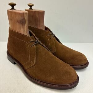 EXCELLENT Grant Stone x J. Crew Snuff Suede Chukka Boots Brown Bench Made 8.5 D